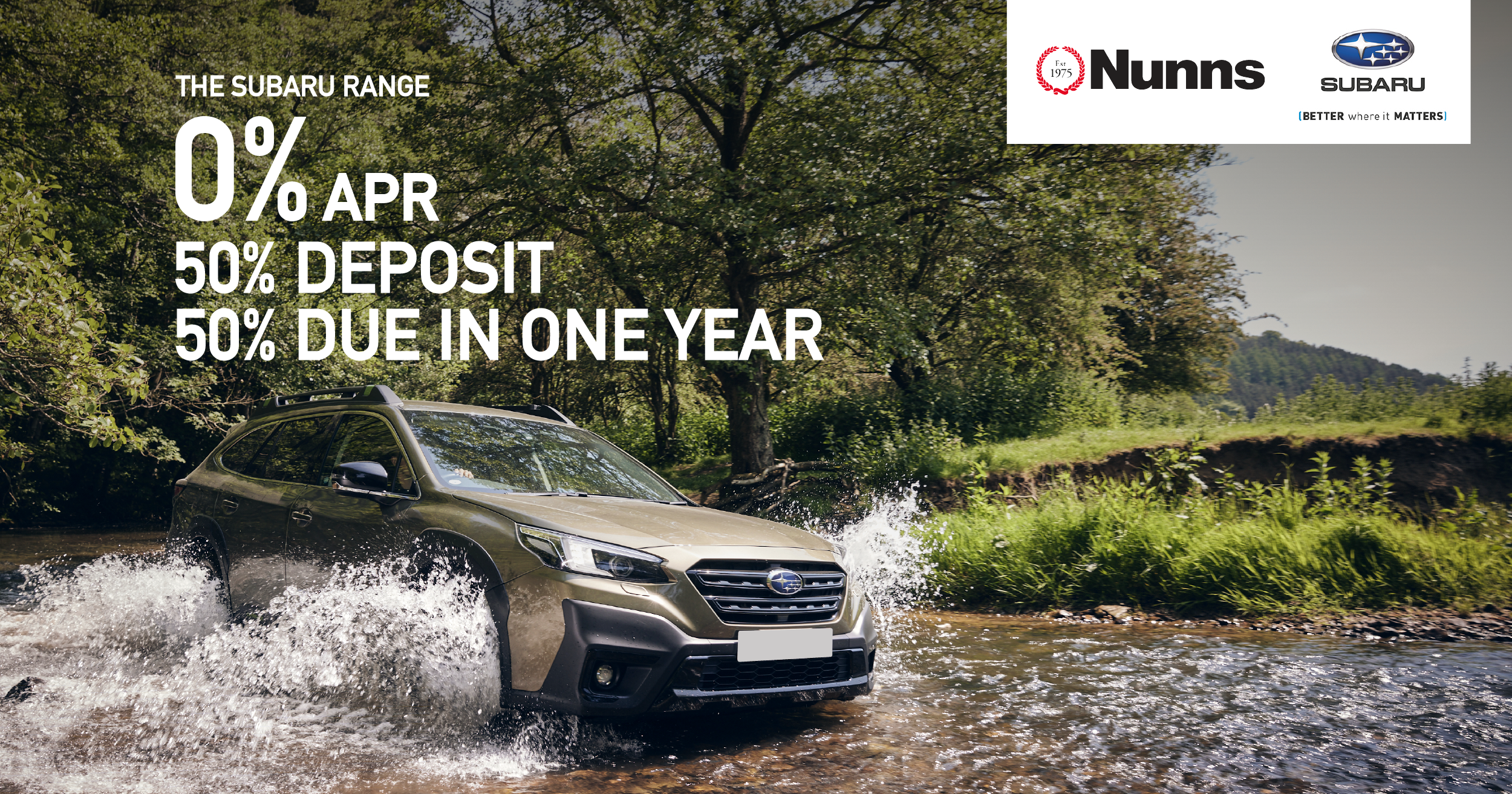 Subaru Pay 50% Deposit, Pay 50% In One Year